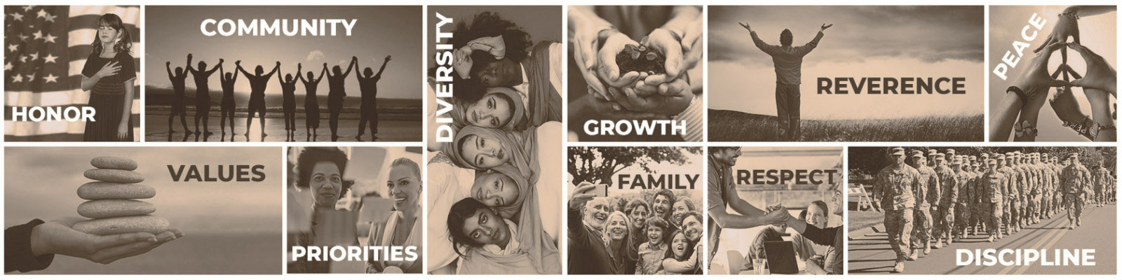 JLG values collage